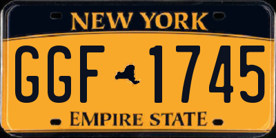 NY license plate GGF1745