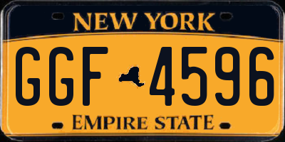 NY license plate GGF4596