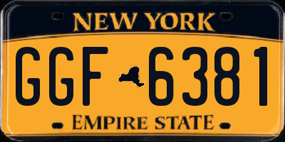 NY license plate GGF6381