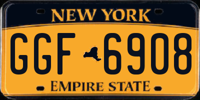 NY license plate GGF6908