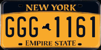 NY license plate GGG1161