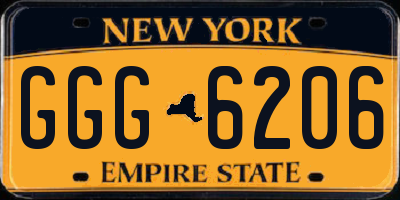 NY license plate GGG6206