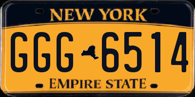 NY license plate GGG6514
