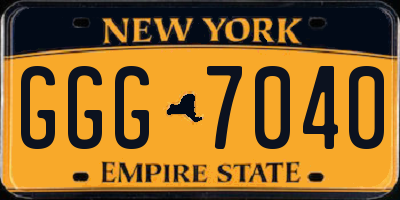 NY license plate GGG7040