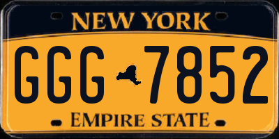NY license plate GGG7852