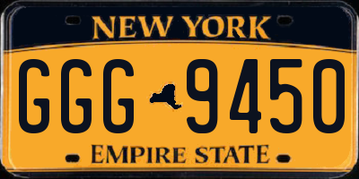 NY license plate GGG9450