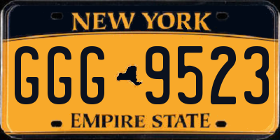 NY license plate GGG9523