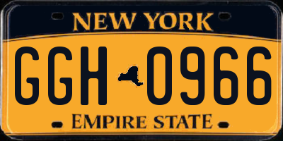 NY license plate GGH0966