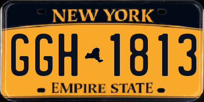 NY license plate GGH1813