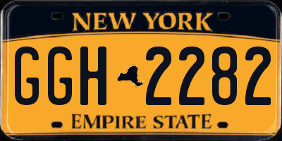 NY license plate GGH2282