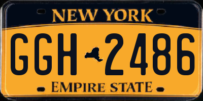 NY license plate GGH2486