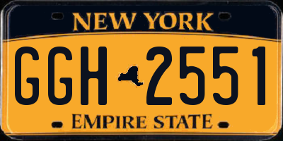 NY license plate GGH2551