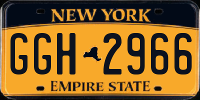 NY license plate GGH2966
