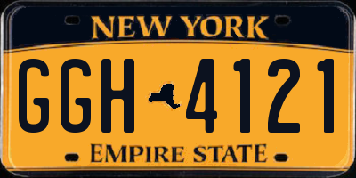 NY license plate GGH4121