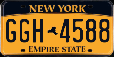 NY license plate GGH4588