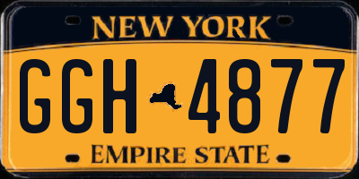 NY license plate GGH4877