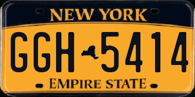 NY license plate GGH5414