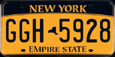 NY license plate GGH5928