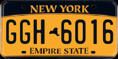 NY license plate GGH6016
