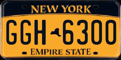 NY license plate GGH6300