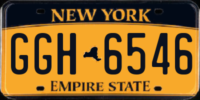 NY license plate GGH6546