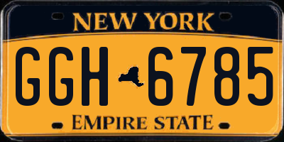 NY license plate GGH6785