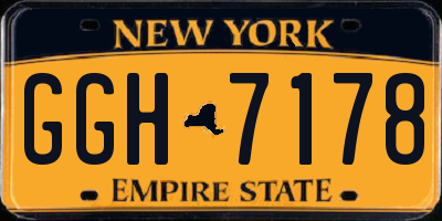 NY license plate GGH7178