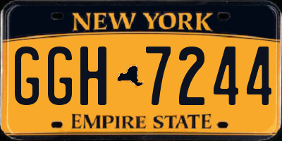 NY license plate GGH7244