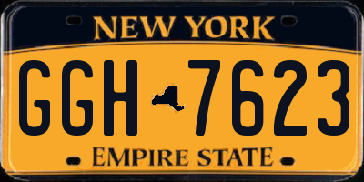 NY license plate GGH7623