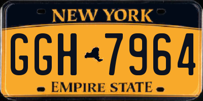 NY license plate GGH7964