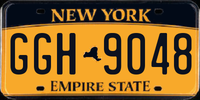 NY license plate GGH9048