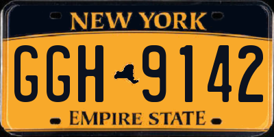 NY license plate GGH9142
