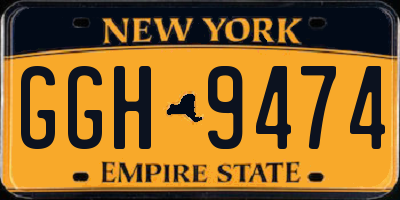 NY license plate GGH9474