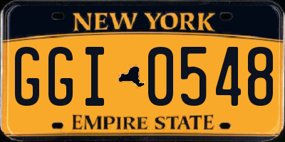 NY license plate GGI0548