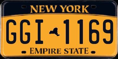 NY license plate GGI1169