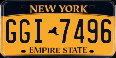 NY license plate GGI7496