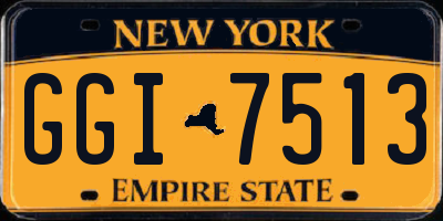 NY license plate GGI7513