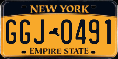 NY license plate GGJ0491