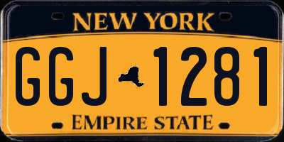 NY license plate GGJ1281