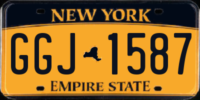 NY license plate GGJ1587
