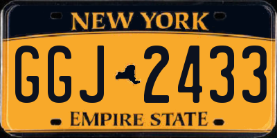 NY license plate GGJ2433