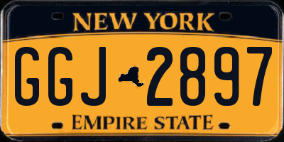 NY license plate GGJ2897