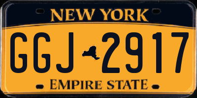 NY license plate GGJ2917