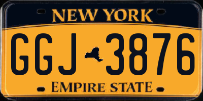 NY license plate GGJ3876