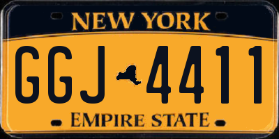 NY license plate GGJ4411