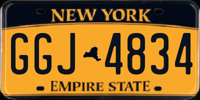 NY license plate GGJ4834