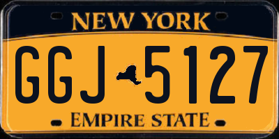 NY license plate GGJ5127