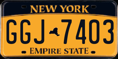 NY license plate GGJ7403