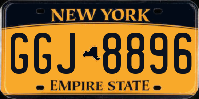 NY license plate GGJ8896