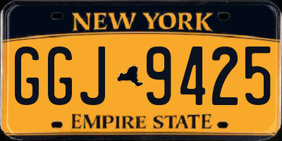 NY license plate GGJ9425